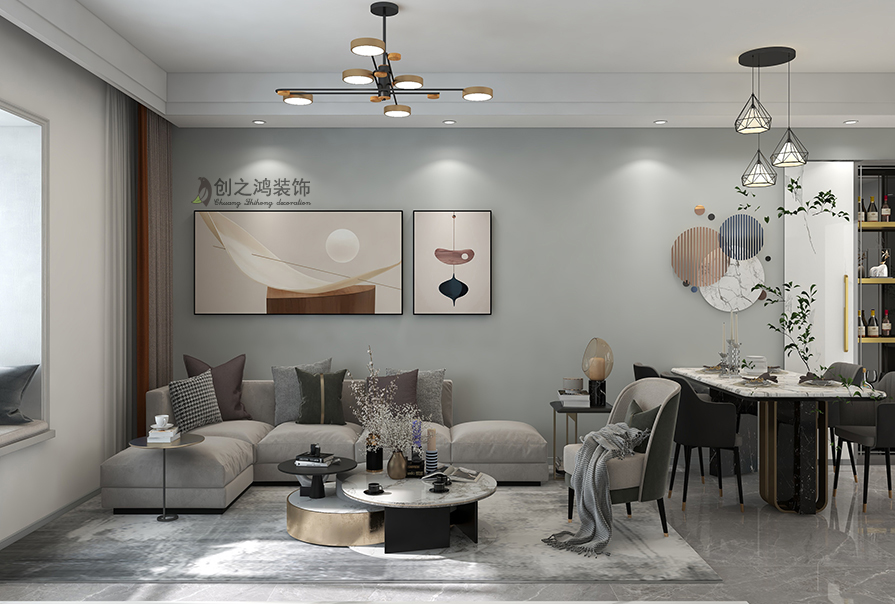 中駿宸景灣112㎡現(xiàn)代簡約風(fēng)格裝修效果圖！