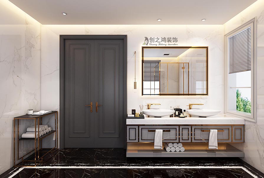 格調(diào)林泉145㎡美式風(fēng)格裝修效果圖！